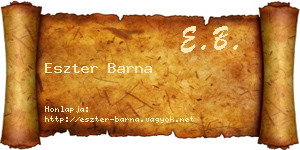 Eszter Barna névjegykártya